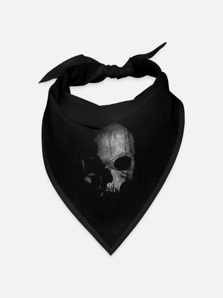 totenkopf - Bandana Dreieckstuch - Schwarz