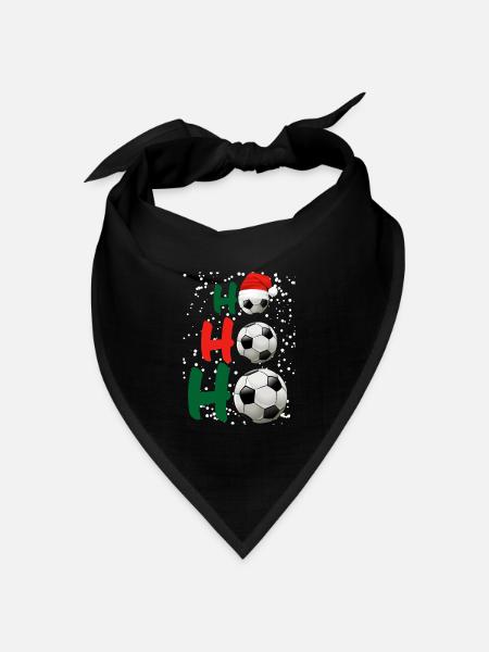 Fußball Weihnachten - Bandana Dreieckstuch - Schwarz
