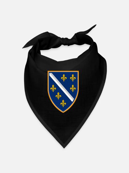 BiH Bosna - Bandana Dreieckstuch - Schwarz