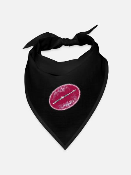 Querfloete - Bandana Dreieckstuch - Schwarz