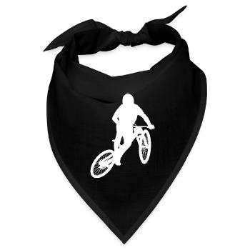 Downhill Mountainbike, Cross Mountainbiker BMX MTB - Bandana Dreieckstuch - Schwarz - Vorne