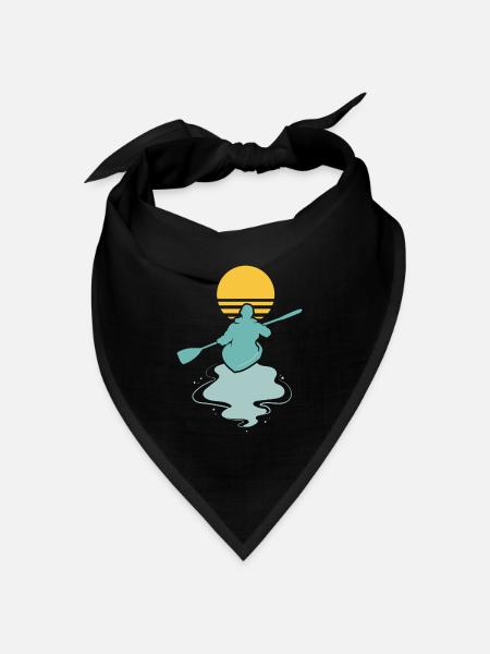 Kayak Sunset I Kayaking I Kayaker - Bandana Dreieckstuch - Schwarz