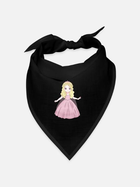 Prinzessin - Bandana Dreieckstuch - Schwarz