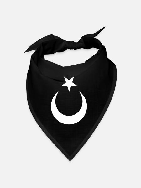 Türkiye Türkei Flügel und Halbmond - Bandana Dreieckstuch - Schwarz