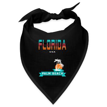 Florida Vereinigte Staaten - Palm Beach - Bandana Dreieckstuch - Schwarz - Vorne