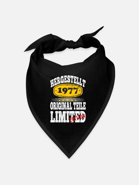 Hergestellt 1977 - Bandana Dreieckstuch - Schwarz