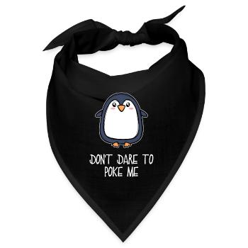 Antarktis Tier süß Pinguin Seevogel Statement - Bandana Dreieckstuch - Schwarz - Vorne