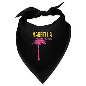 Marbella - Bandana Dreieckstuch - Schwarz - Vorne