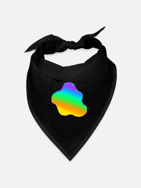 kleks farbe - Bandana Dreieckstuch - Schwarz