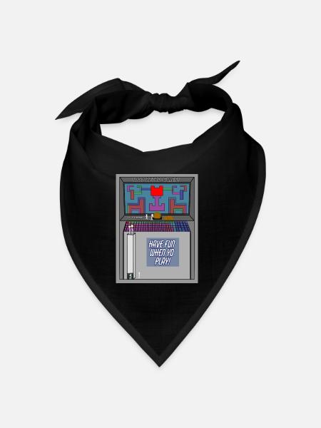 Retro spieleautomat - Bandana Dreieckstuch - Schwarz