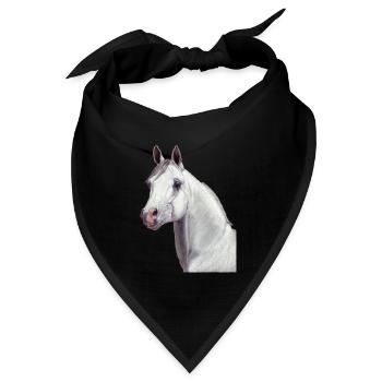 Arabisches Pferd - Bandana Dreieckstuch - Schwarz - Vorne