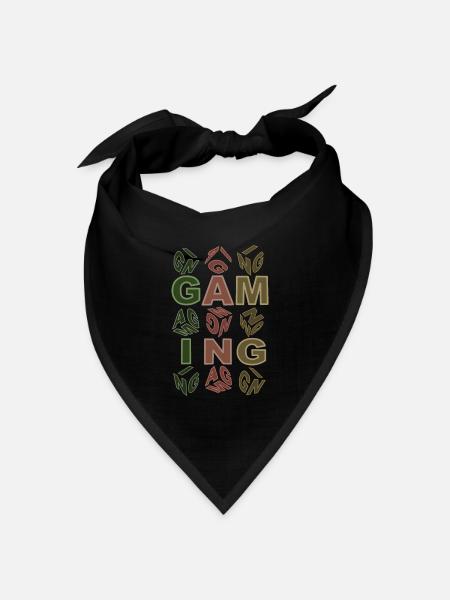 Gaming-colorful - Bandana Dreieckstuch - Schwarz