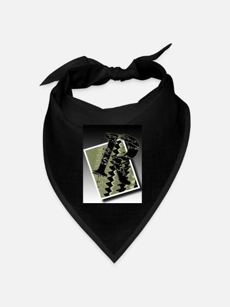 R Buchstaben Design R - Bandana Dreieckstuch - Schwarz