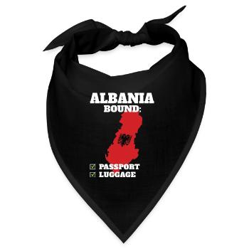 Albania Bound Country Travel Albanian Flag - Bandana Dreieckstuch - Schwarz - Vorne