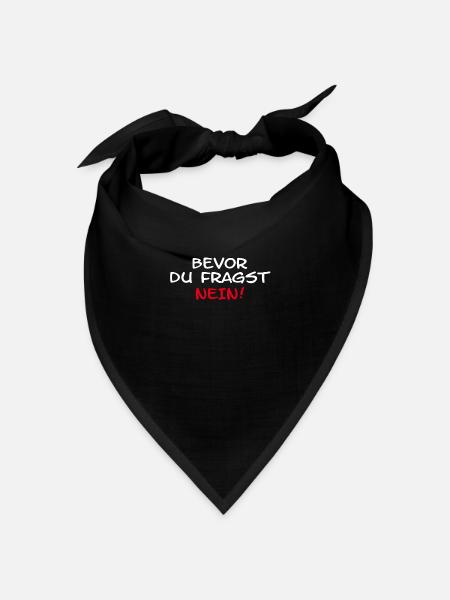 Lustiger Spruch - Bandana Dreieckstuch - Schwarz