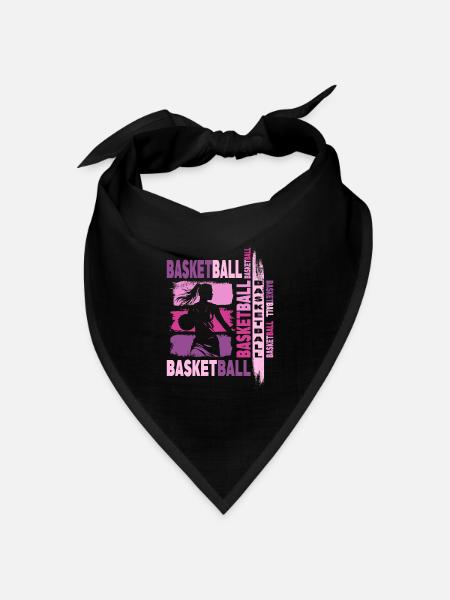 Basketball Frau Basketballerin Basketballspielerin - Bandana Dreieckstuch - Schwarz