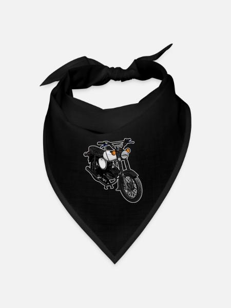 S51 (weiß) // Illustration - Bandana Dreieckstuch - Schwarz