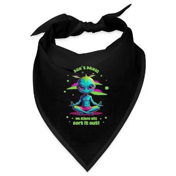 Alien Regelt das ! - Bandana Dreieckstuch - Schwarz - Vorne