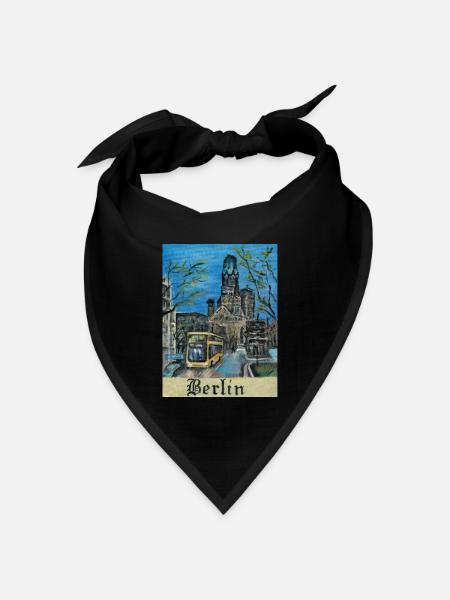 KaiserWilhelmKirche - Bandana Dreieckstuch - Schwarz