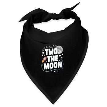 Zweiter Geburtstag Weltraumfeier - Bandana Dreieckstuch - Schwarz - Vorne