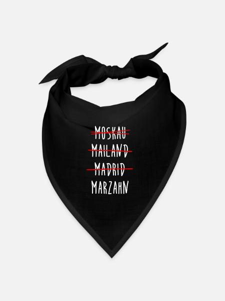 Marzahn Berlin Streichliste - Bandana Dreieckstuch - Schwarz