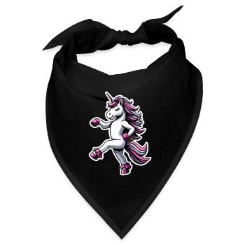 Einhorn Tanz rosa - Bandana Dreieckstuch - Schwarz - Vorne