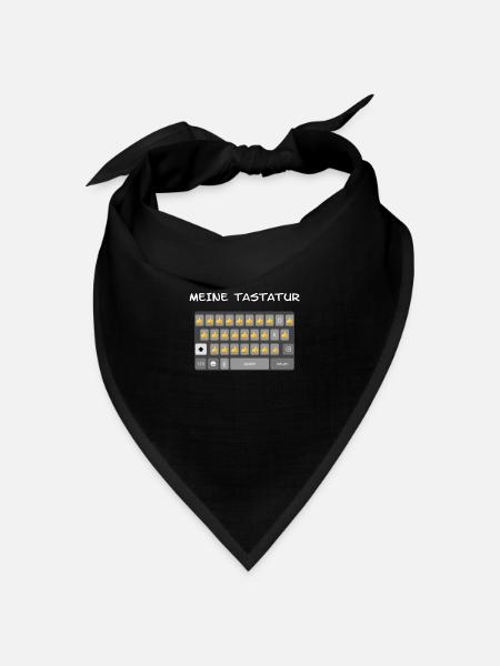 MEINE TASTATUR DAUMEN HOCH. Vater Papa Nachricht - Bandana Dreieckstuch - Schwarz