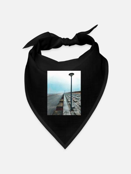 Baltrum Strandpromenade - Bandana Dreieckstuch - Schwarz