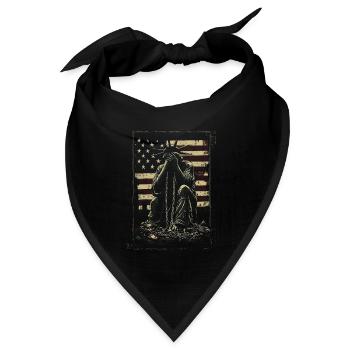 Provokantes Usa Zoll Design - Bandana Dreieckstuch - Schwarz - Vorne