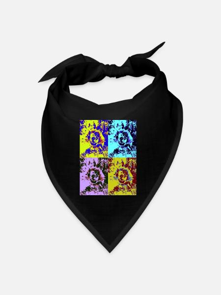Pop Art Pink - Bandana Dreieckstuch - Schwarz
