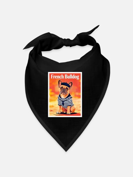Marine Bulldog Sailor - Bandana Dreieckstuch - Schwarz