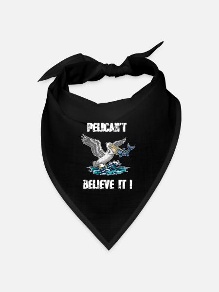 Pelikan-Pelikan-Humor - Bandana Dreieckstuch - Schwarz