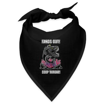 Fangzähne aus tiefer Bedrohung Abgrundfisch - Bandana Dreieckstuch - Schwarz - Vorne