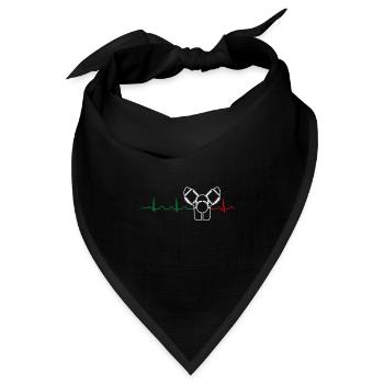 Moto Guzzi Heartbeat Italia 2 - Bandana Dreieckstuch - Schwarz - Vorne