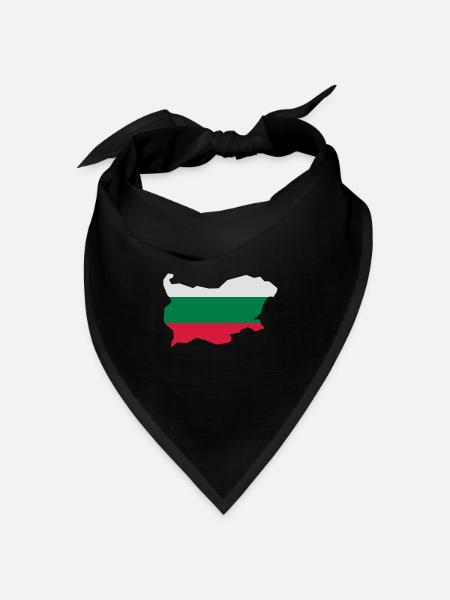 Bulgarien - Bandana Dreieckstuch - Schwarz