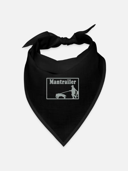 mantrailer_motiv - Bandana Dreieckstuch - Schwarz