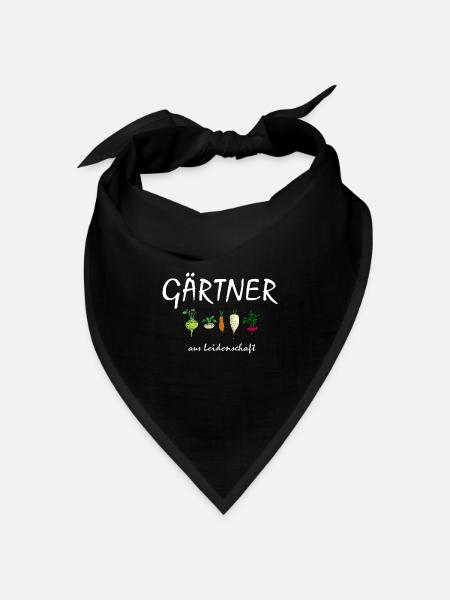 Gärtner aus Leidenschaft - Bandana Dreieckstuch - Schwarz