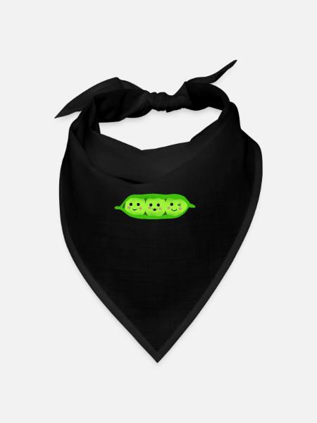three pea in a pod - Bandana Dreieckstuch - Schwarz