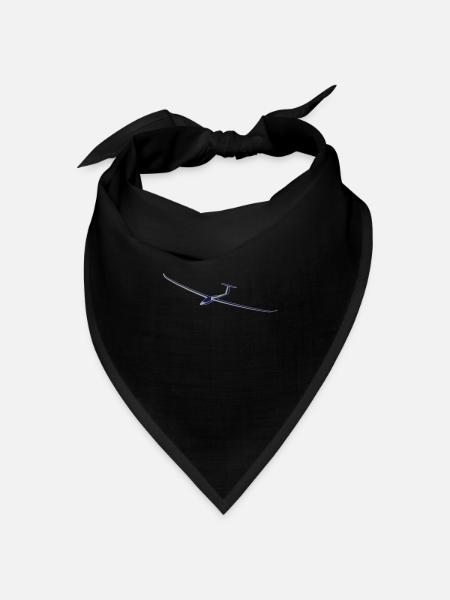 segelflugzeug - Bandana Dreieckstuch - Schwarz
