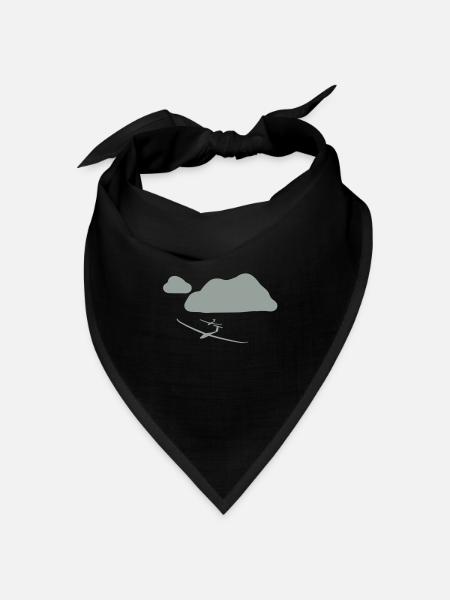 Segelfliegen 4 - Bandana Dreieckstuch - Schwarz