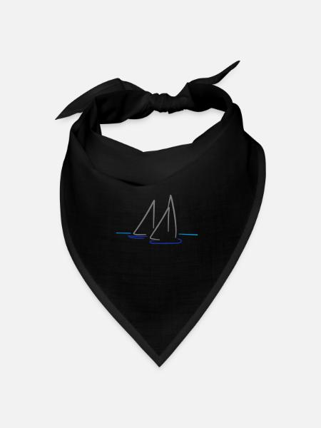segeln - Bandana Dreieckstuch - Schwarz
