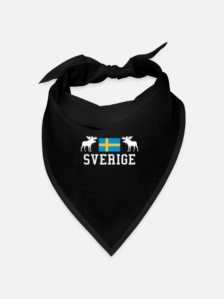 Sweden - Bandana Dreieckstuch - Schwarz