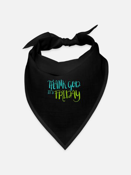 thank god its friday - Bandana Dreieckstuch - Schwarz