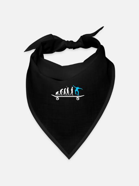 Skateboard Evolution Skateboarder - Bandana Dreieckstuch - Schwarz
