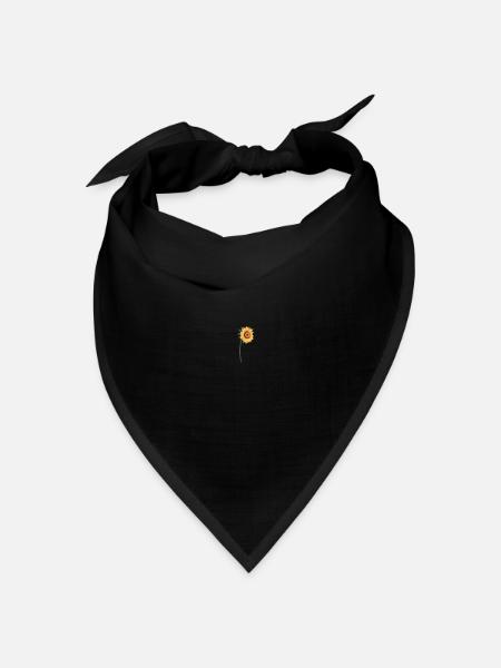 Sonnenblume Sonnenblume - Bandana Dreieckstuch - Schwarz