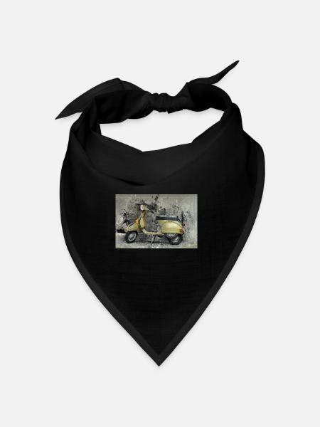 Roller in Gold - Bandana Dreieckstuch - Schwarz
