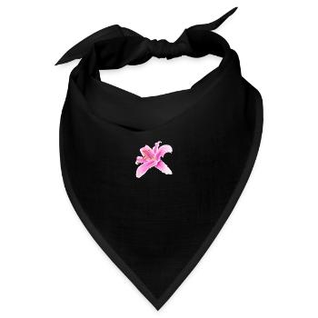 Lilie - Bandana Dreieckstuch - Schwarz - Vorne