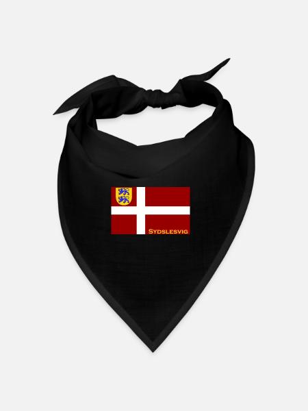 sydslesvig dannebrog - Bandana Dreieckstuch - Schwarz