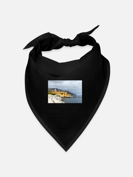 Fortress Sao Tiago Funchal Madeira island Portugal - Bandana Dreieckstuch - Schwarz