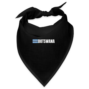 Botswana Flagge Afrika Pula Kalahari Geschenk - Bandana Dreieckstuch - Schwarz - Vorne